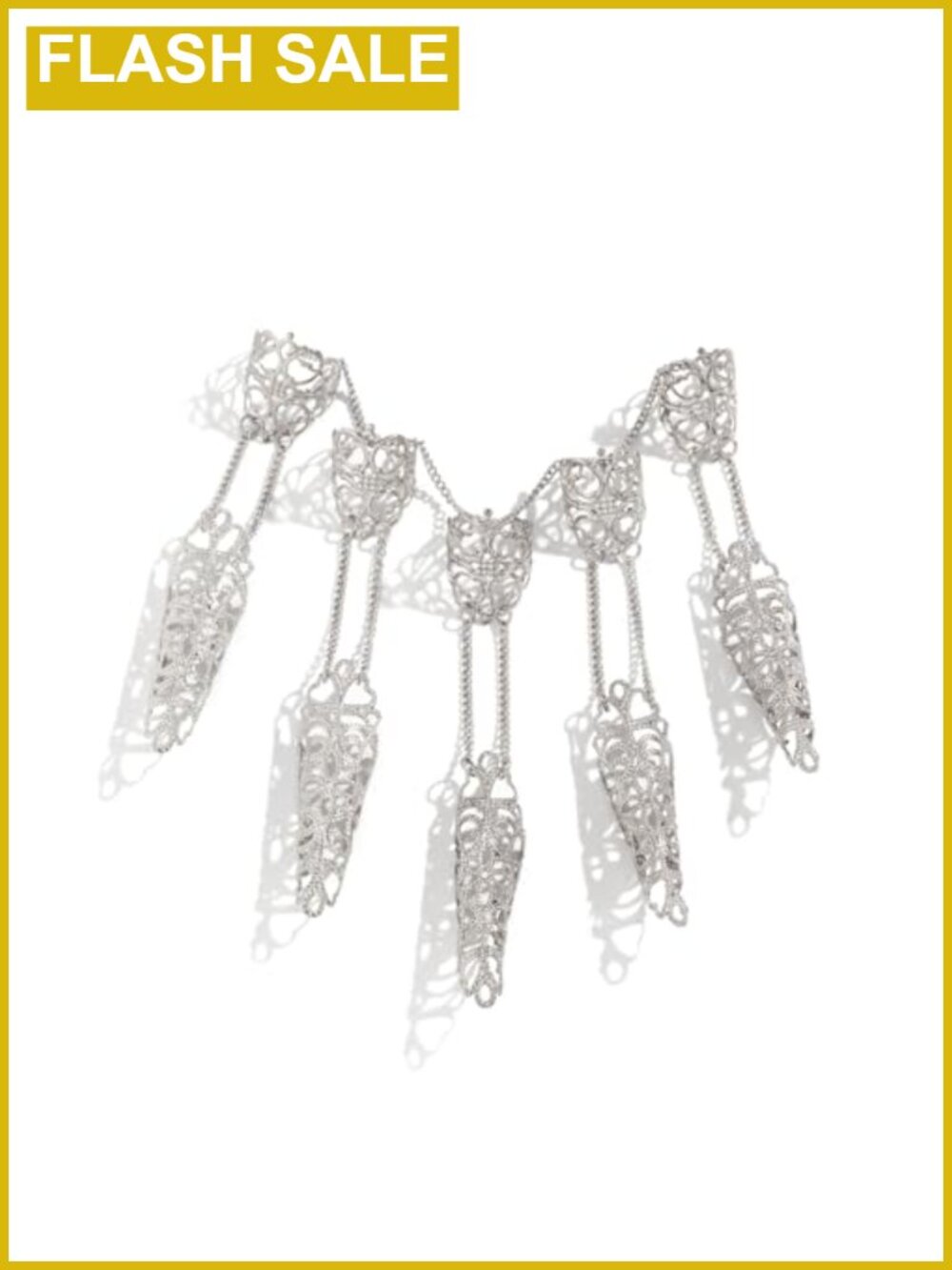Gothic Hollow Claw Ring Bracelet Hand Chain Alloy Finger Jewelry Halloween